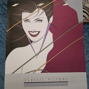 Art Poster - Maroon and Black